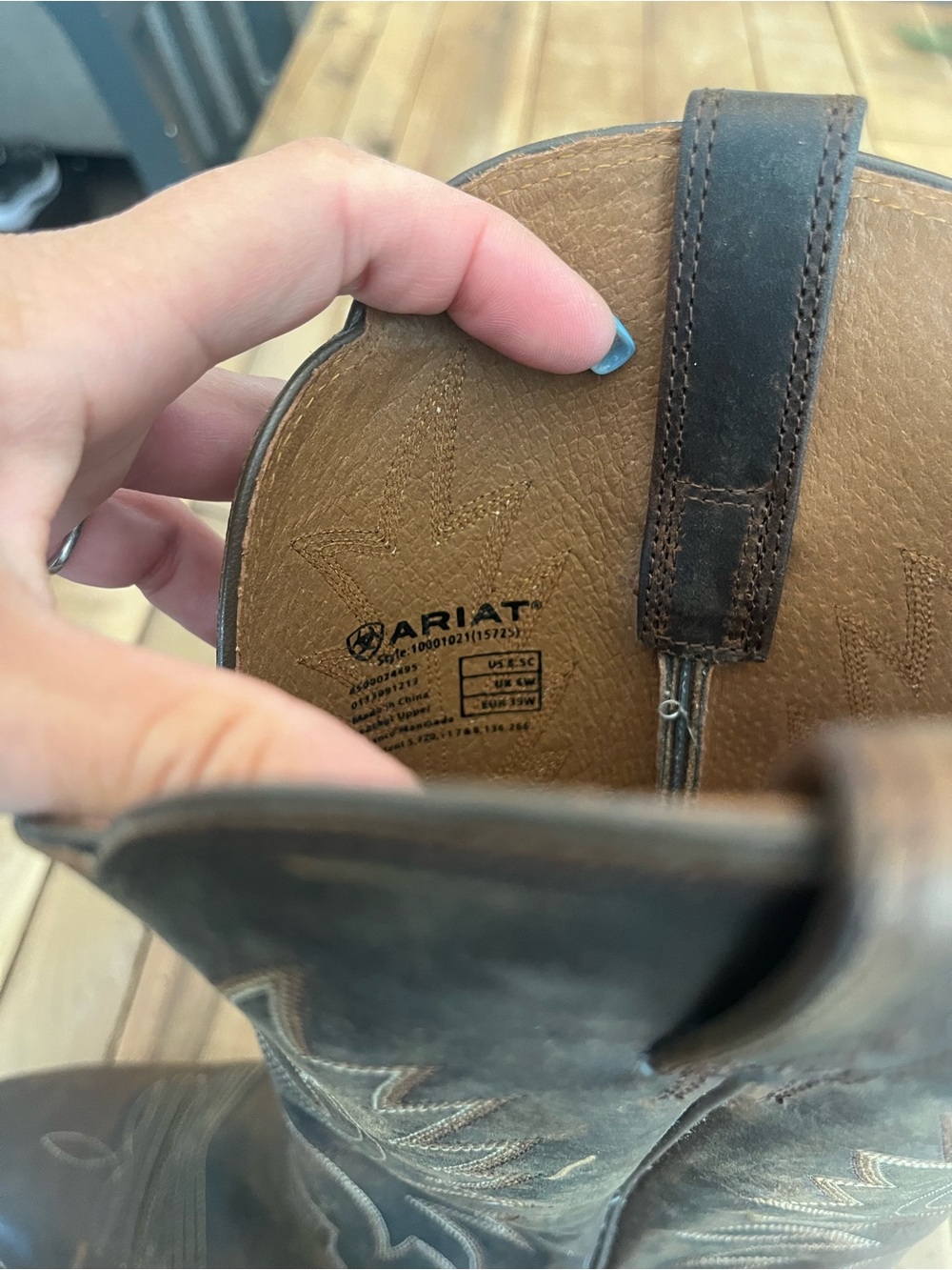 ARIAT Heritage Performance Western Boots Round Toe Size 8.5C (Wide) Brown Leathe - Picture 5 of 9